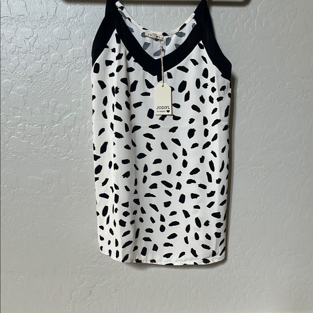 JODIFL Black and White Camisole